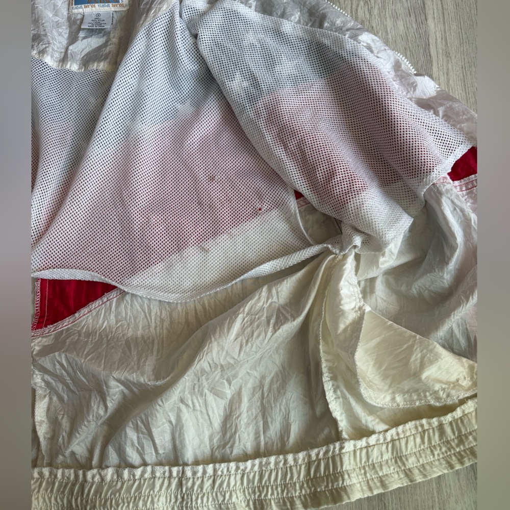 Vintage 80s Retro Solare Sporta Stars Stripes Americana Style Windbreaker Jacket - Picture 9 of 10